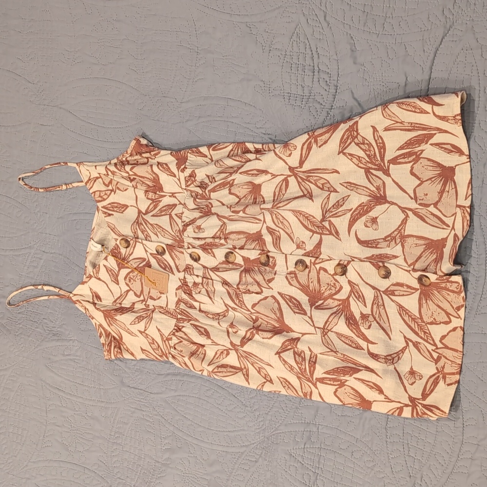 Large, Palm Dress by Gentle Fawn. Floral Pattern